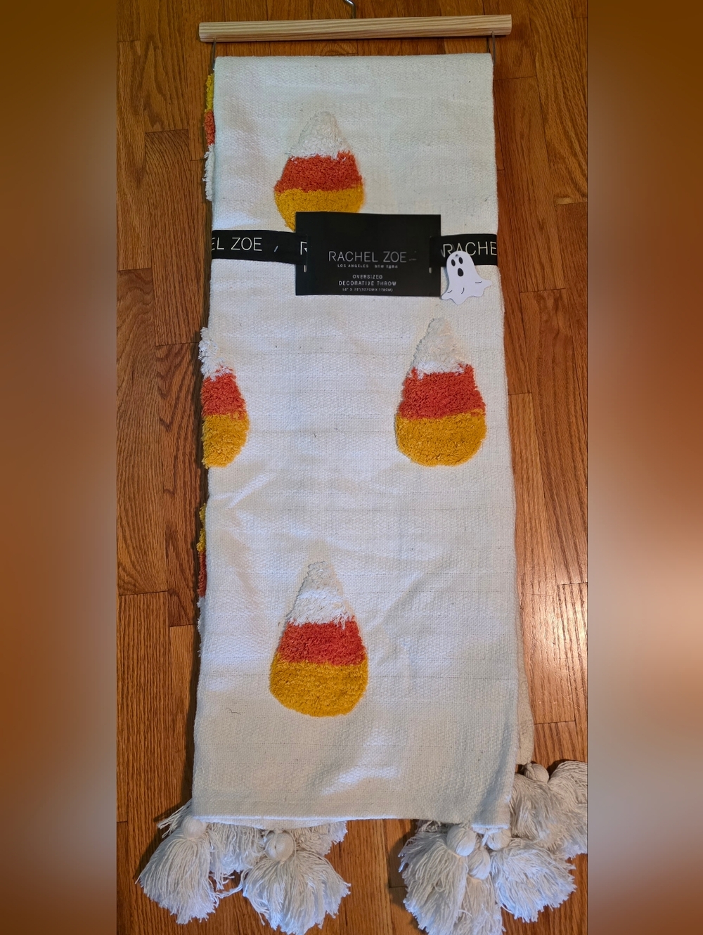Rachel Zoe Candy Corn Decorative Throw  50" X 70"  NWT